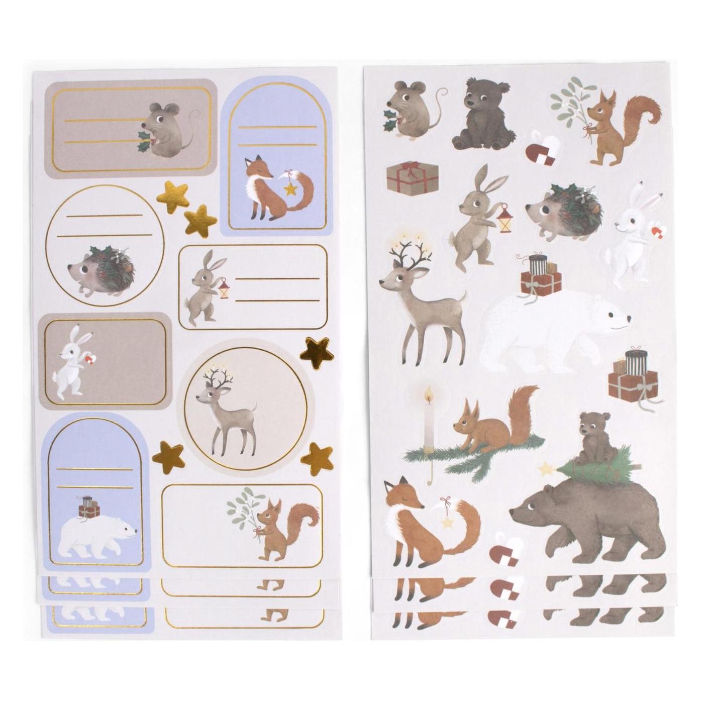 Filibabba Klistermaerker - Wonderful Winter - Skovens dyr (1 Sticker) (FI-03797)