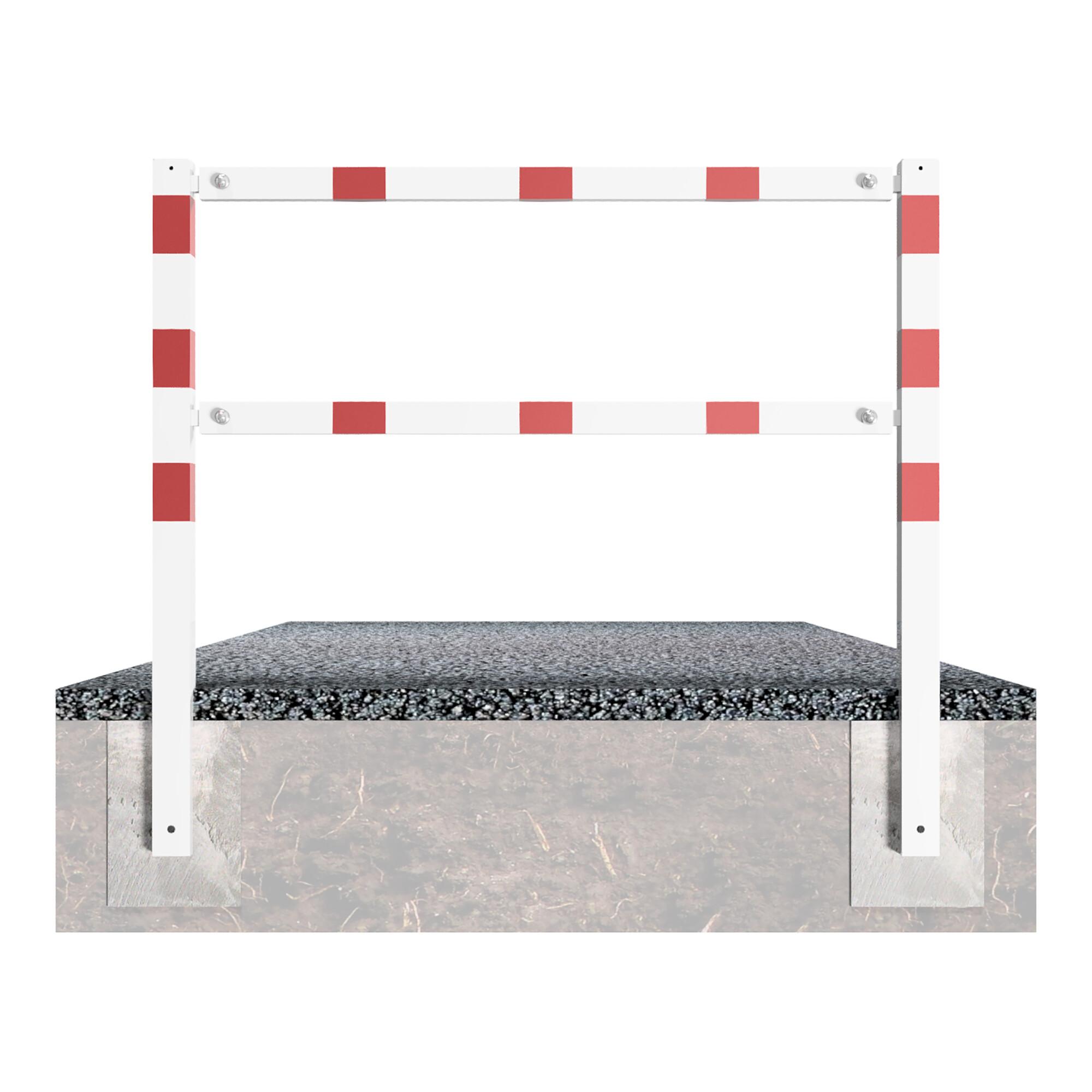 Schake Wegesperren 3,00m + Knieholm, weiß, beschichtet, + rot reflektierenden Leuchtstreifen (416_30B)
