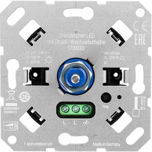 Jung Dimmer 1735 DD Standard LED, Unterputz, für LED-, Halogen- und Glühlampen, Drehdimmer