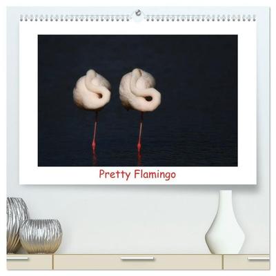 Pretty Flamingo (hochwertiger Premium Wandkalender 2027 DIN A2 quer), Kunstdruck in Hochglanz