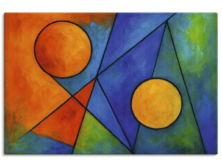 Wandbild ARTLAND Farbkomposition im Gleichgewicht , bunt (farbe bild(er): farbig), B:120cm H:80cm, Bilder, Wandbild, als Alubild, Leinwandbild, Poster, Wandaufkleber in verschied. Grössen