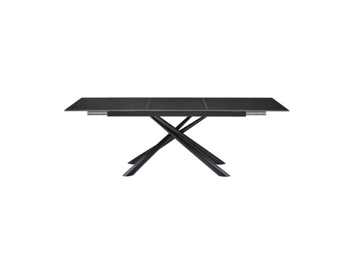 Table repas en céramique noir 160 cm avec allonge