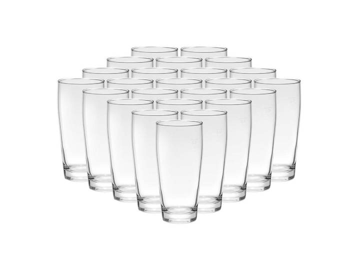 Van Well Willi Becher Geeicht Willy transparent 0,3 l 24er Set, Transparent, Glas, Gläser, Biergläser