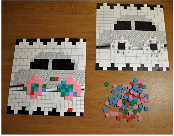 Kiddicraft 1000 carrés mosaïques mousse 1x1 cm assortis - Oz international