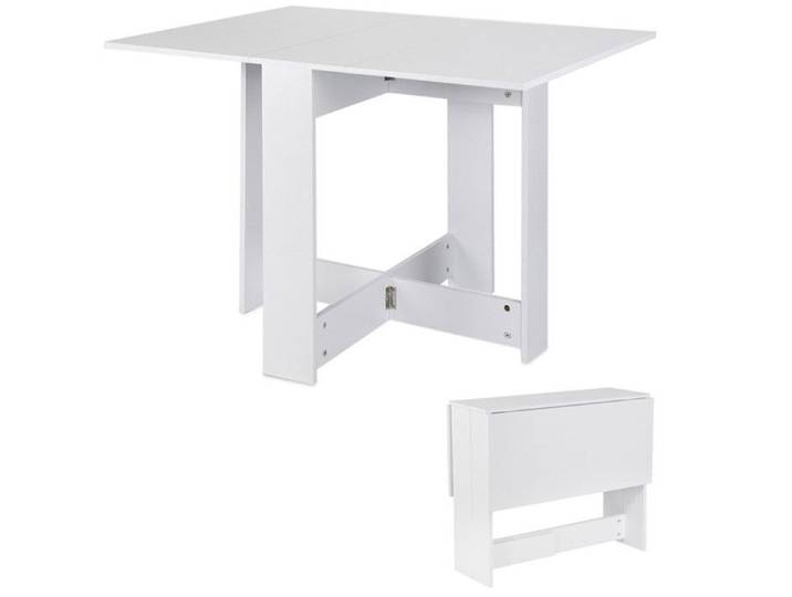 VIVOLILV Table à Manger -Table à Manger Pliante Cuisine - 102 5x76x73 cm - Blanc - Pour Petits Espaces