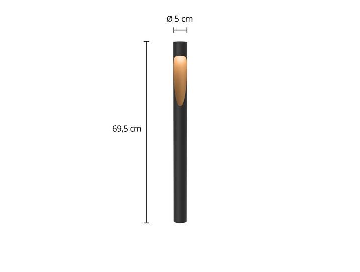 LED tuinpadverlichting - tuinlamp Flindt, zwart, Aluminium, Design, LED buitenlamp