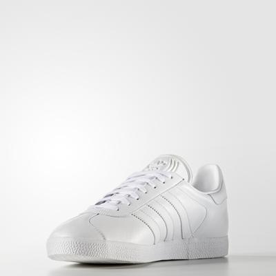 Sneaker ADIDAS ORIGINALS "Gazelle", Herren, Gr. 38, weiß (cloud weiß, ftwr weiß, gold metallic), Leder, Synthetik, Schuhe Sneaker