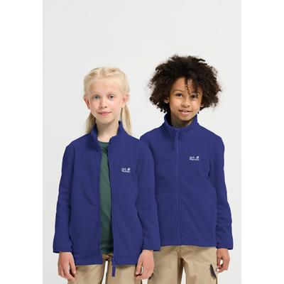 Fleecejacke JACK WOLFSKIN "TAUNUS 100 FZ K", Jungen, Gr. 128, blau (glowink), Obermaterial: 100% POLYESTER. Futter: 100% POLYESTER, Jacken Fleecejacke, Kinder, mit 3-in-1 System-Kompatibilität