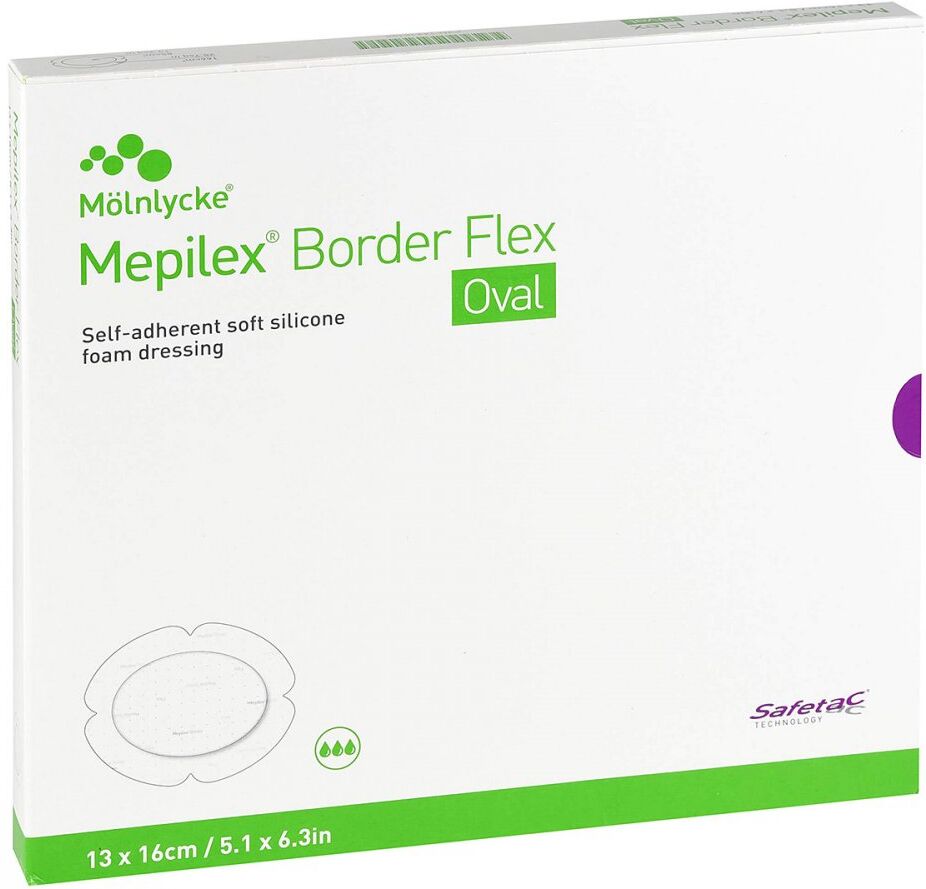 Mepilex Border Flex Schaumverb.haft.13x16 cm oval