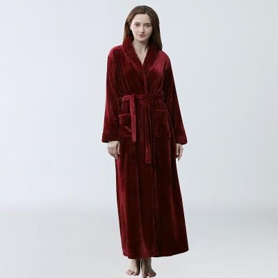 LightInthebox Women Fleece Shawl Collar Bathrobe,Plushed Bathrobe Long Robe Fleece - Plush Long Robefor wedding