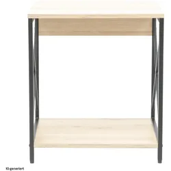 HTI-Living, Couchtisch + Beistelltisch, Beistelltisch Cedrik Artisaneiche-Schwarz (40 x 48 x 54 cm)