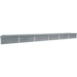 vidaXL Garten-Hochbeet Verzinkter Stahl 600x80x45 cm Grau