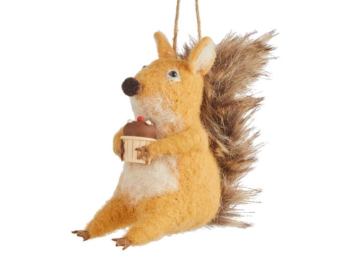 Anhänger Eichhörnchen 4 x 9 x 8cm Braun/Braun