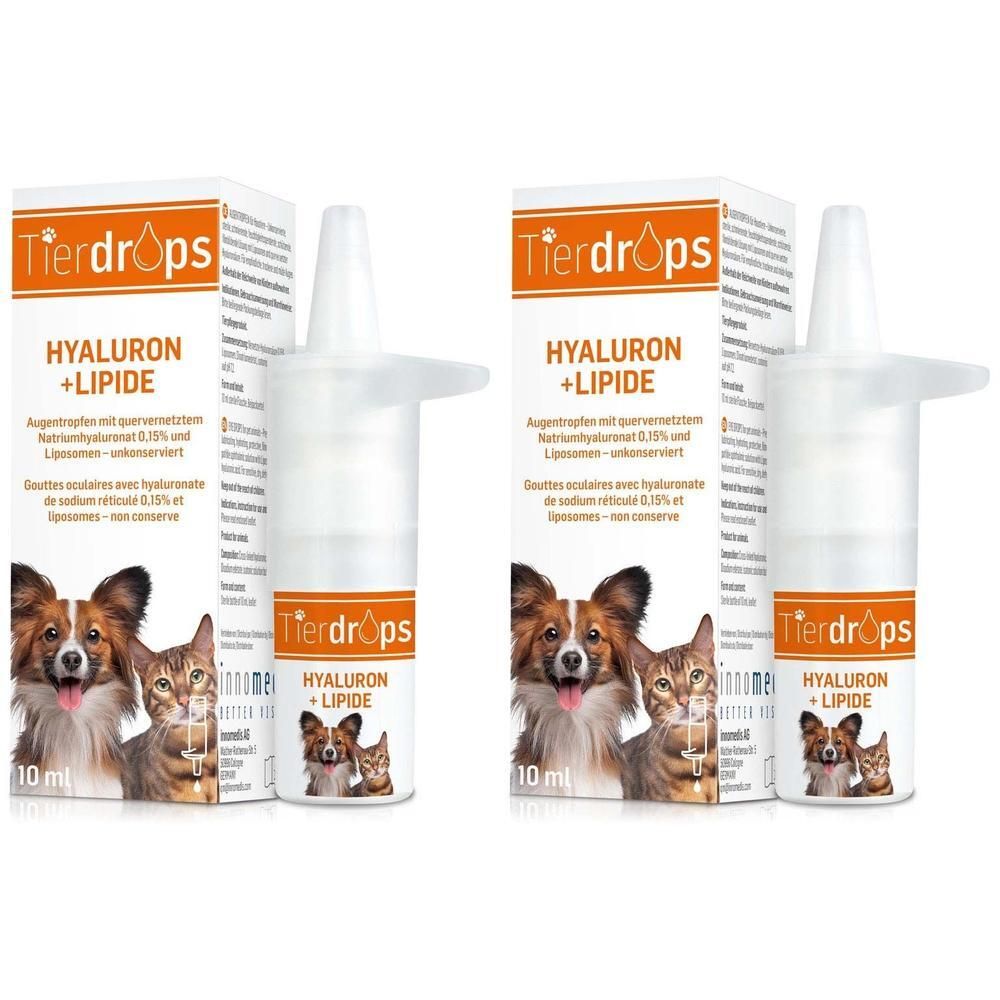 Tierdrops Hyaluron + Lipide 2x 2x10 ml