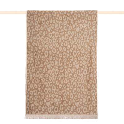 Strandtuch PAD "LEO, 100x180 cm", beige (beige, sand), B:100cm L:180cm, Frottee, Frottee, Handtücher, Leo-Design, Jacquard-Webung, weich und saugstark