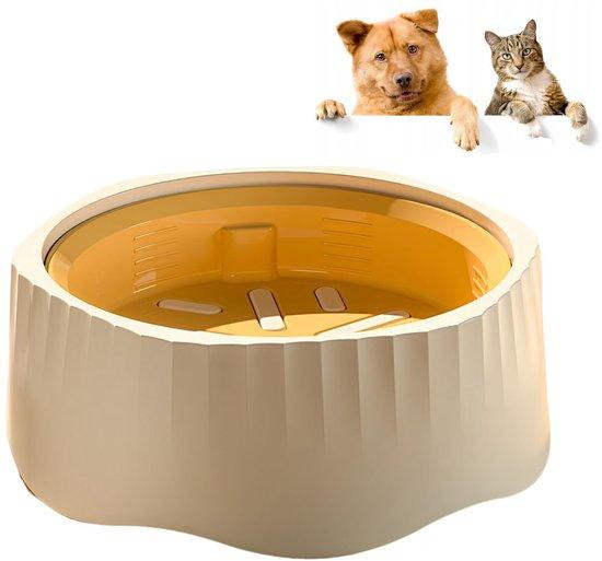 Unyqoos 2-in-1 voerbak voor honden en katten met antislipbodem en slow-feeding design