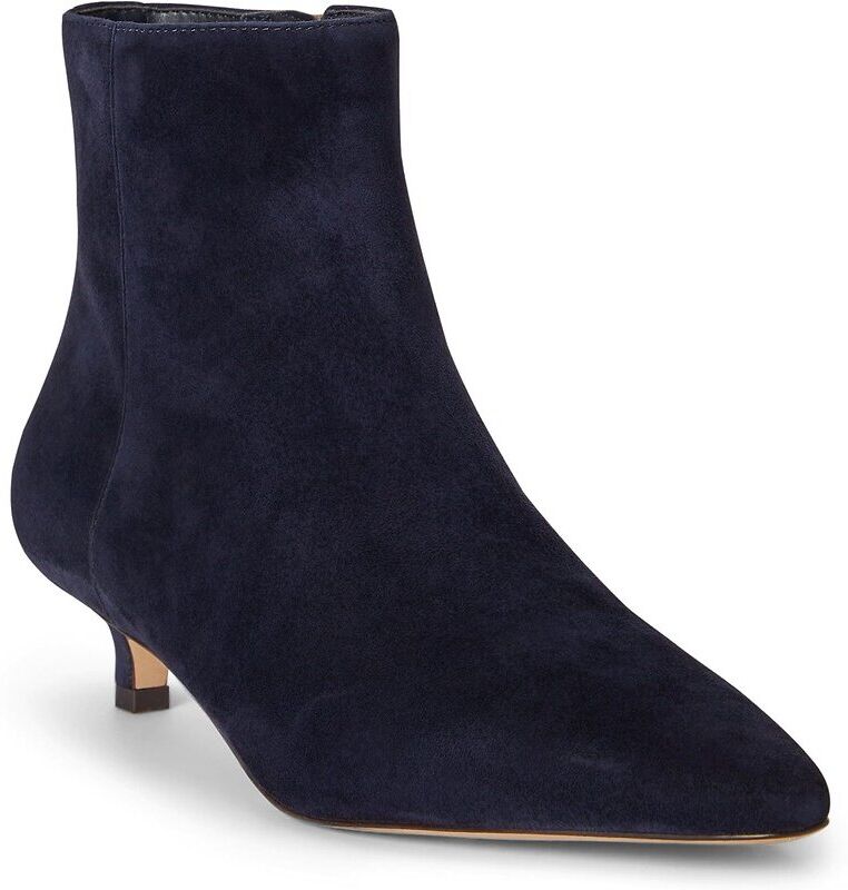 LAUREN RALPH LAUREN Bottines pointues kitten-heel en cuir suède, FRANCESCA
