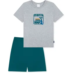 Schiesser Kurzer Kinder-Pyjama - Jungen - Gr. 116 - grau