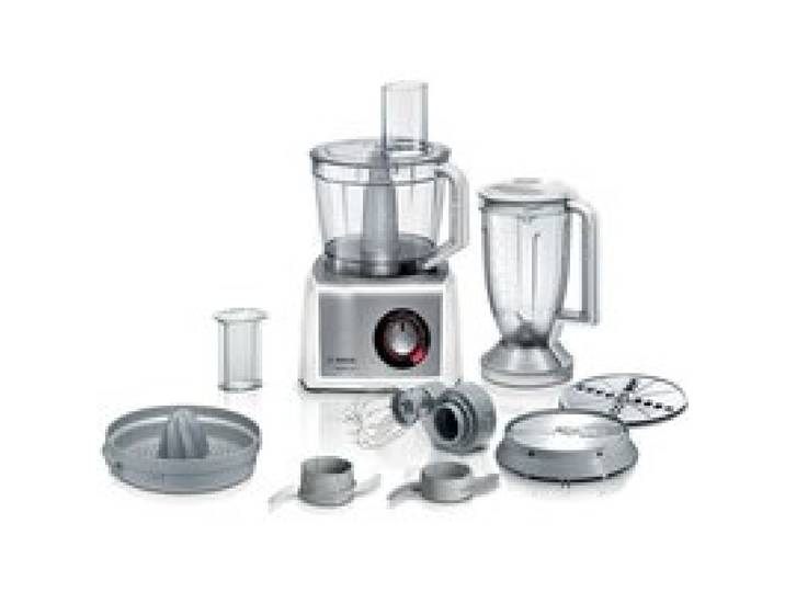 Robot de cuisine Bosch Multitalent 8 - 1250W - 3.9L - Accessoires polyvalents - Blanc et Acier inoxydable