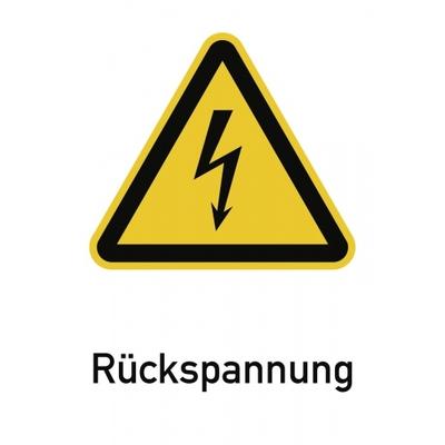 Rückspannung, Kombischild, Folie, 131x185 mm