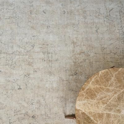 EXQUISITE RUGS Tuscany Hand-loomed Wool/Bamboo Silk Light Beige Area Rug.