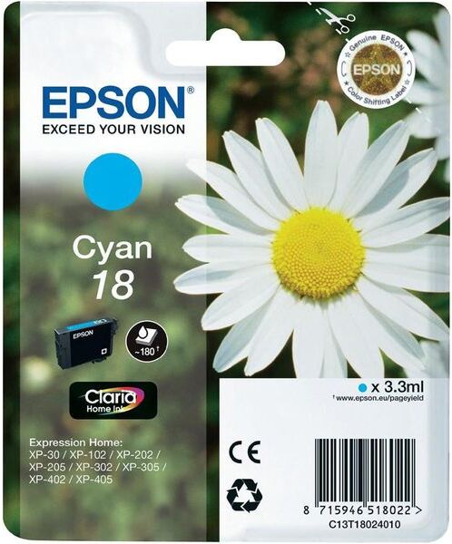Epson 18 (C13T18024010) - Cyan - Druckerpatrone