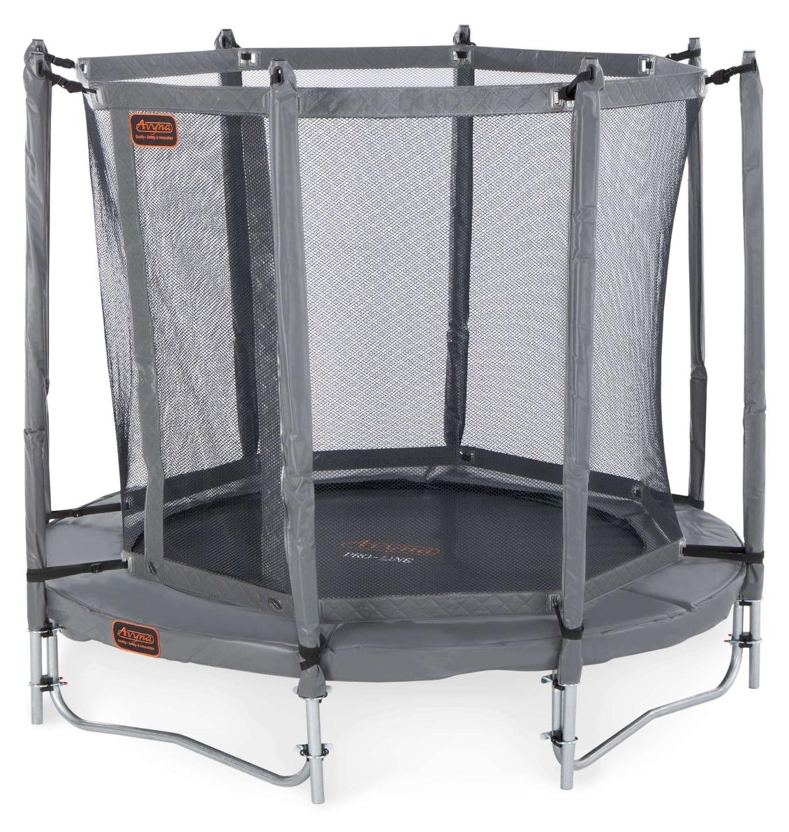 Avyna Trampolin, Aufbau Ø200 cm, mit Sicherheitsnetz | Grau