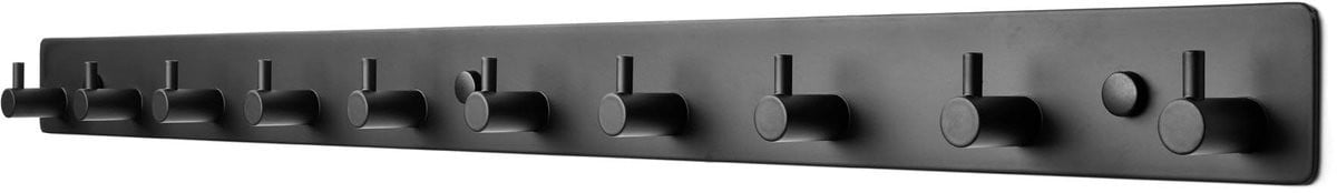 Omgoods Wandkapstok met 10 RVS haken voor de hal, badkamer of keuken