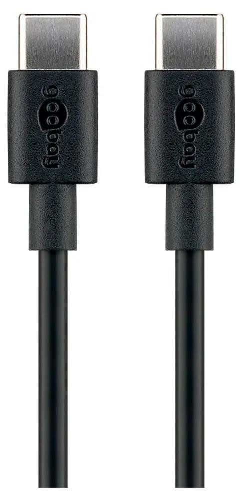 Goobay USB-C oplaad- en synchronisatiekabel, zwart, 0,5 meter