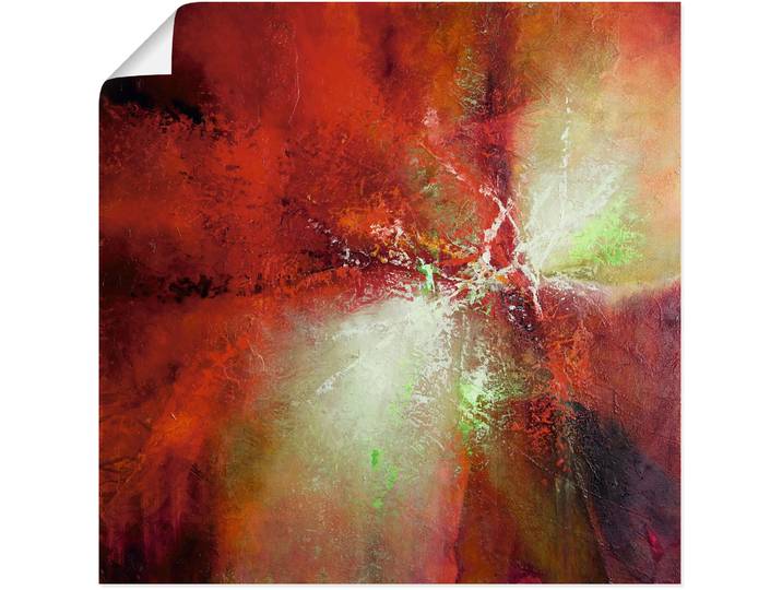 Wandbild ARTLAND Energie , rot (farbe bild(er): rot), B:50cm H:50cm, Bilder, Wandbild, als Leinwandbild, Poster in verschied. Grössen