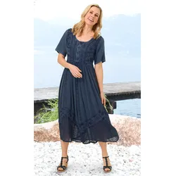 Viskose-Kleid in blau in Größe 52 von DW-Shop, Blau, 52