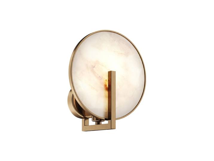 Disc Wandlampe „Marmo“ Gold, Bernstein Maytoni