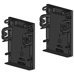 LTS Licht&amp;Leuchten Enddeckel (VE2) LK-Z 045.1 schwarz