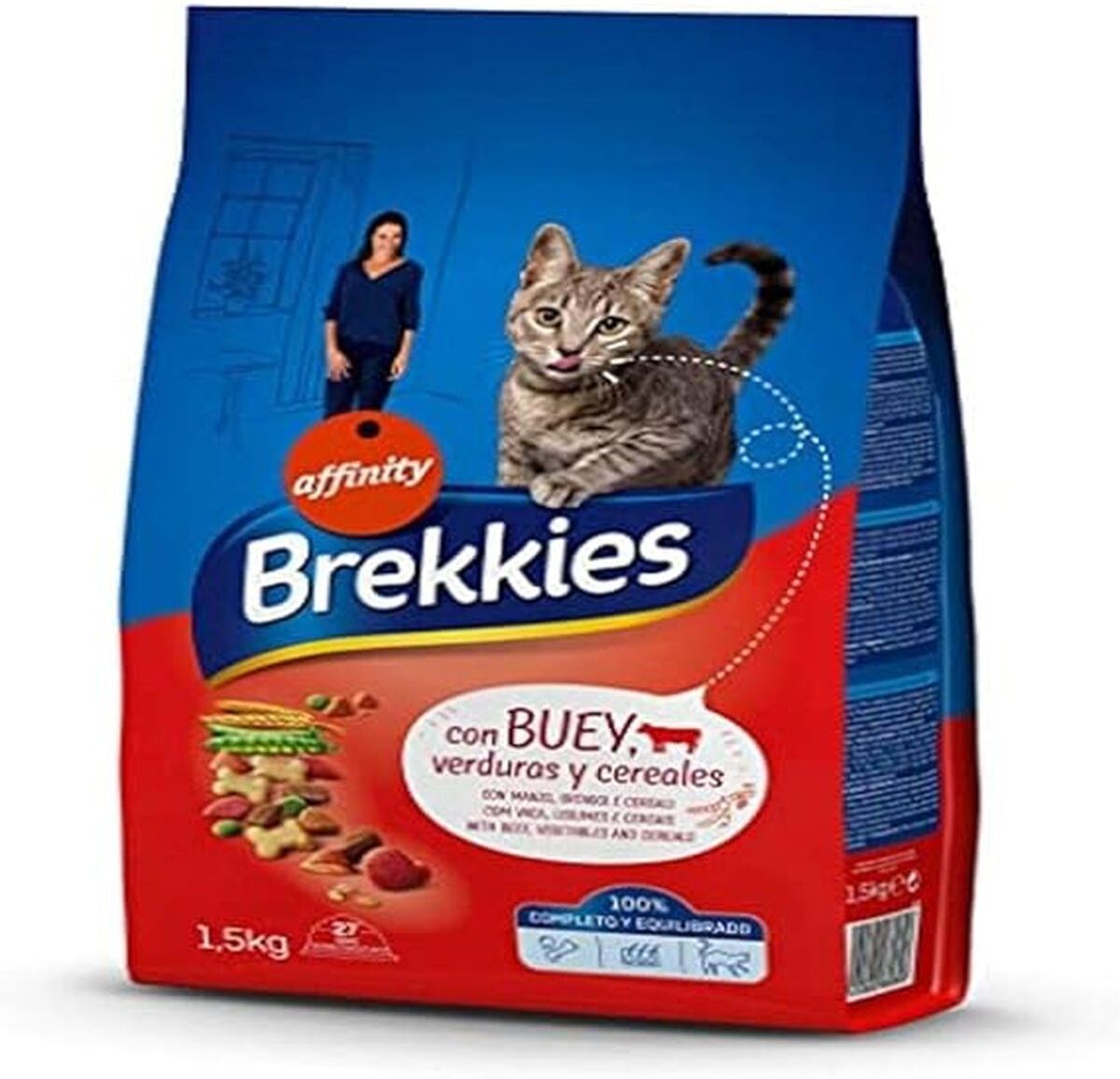 Brekkies Cat Mix Manzo Cereali 1.5KG