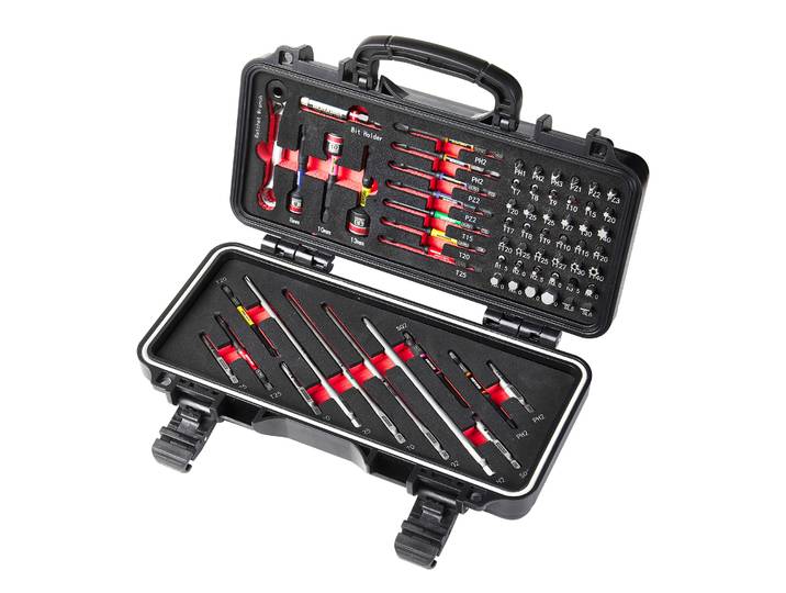 Jeu de tournevis Geinxurn 66 pièces, avec embout à écrou de 2,5 pouces, embouts à couple ultra-élevé et à impact fixe, pour boîtes à outils métalliques portables