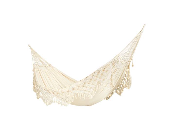 La Siesta Hängematte, Beige, Boho, 180x400 cm, Gartenmöbel, Gartenschaukeln, Hängematten