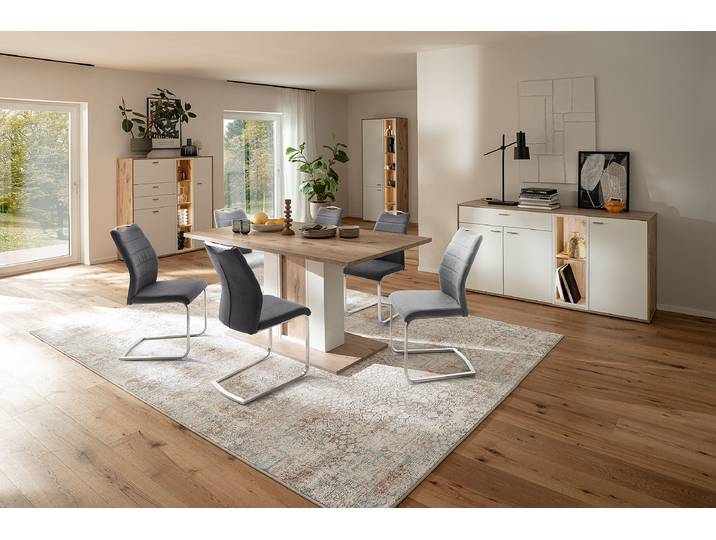Buffet haut Gortha 133 x 124 x 37cm Blanc
