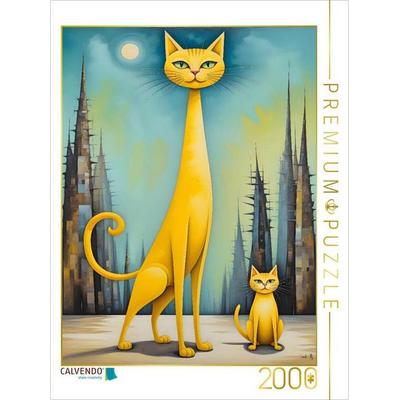 CALVENDO Puzzle Katzen - Schnurren im Wald | 2000 Teile Lege-Größe 90x67cm Foto-Puzzle für glückliche Stunden, Sonstige von , Calvendo Puzzle