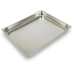 VERTES GN Behälter 2/1 Gastro Norm (Edelstahl, 65mm Tief ohne Deckel, Hygienisch, Rostfrei, Kratzfest, Temperaturbeständig von -40° bis +300°C)
