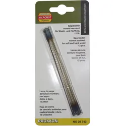 PROXXON 28743 Laubsägeblatt für Holz normal verzahnt 12er Packung