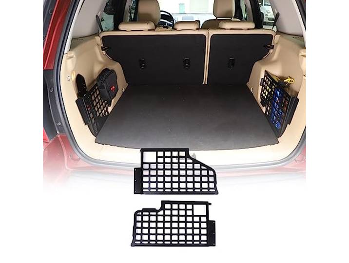 JONKOKO Aluminiumlegierung Molle Panels Für L@nd Rover Freelander 2 2007-2015 Modulares Speicher-Panel System Hinten Fracht-Rack Innenraum Kofferraum Lagerung Regal Zubehör