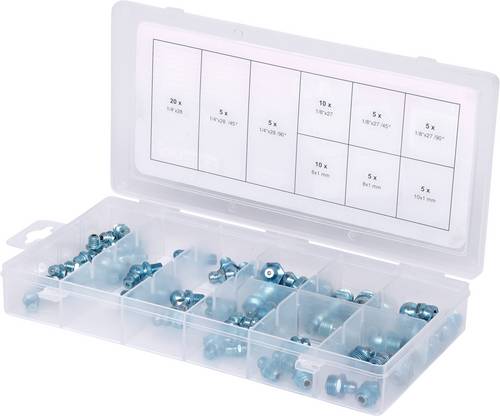 KS Tools Schmiernippel Sortiment, metrisch & Zoll, 70-tlg 1St.