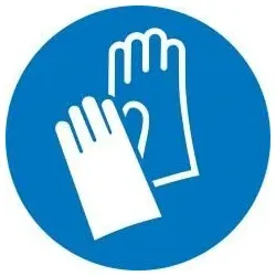 Gebotsschild Schutzhandschuhe Alu geprägt D 200mm
