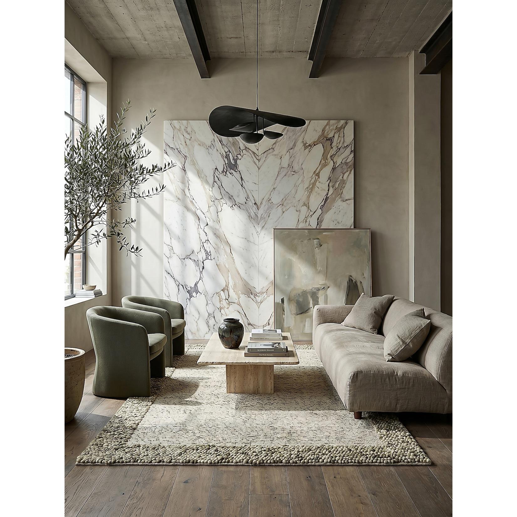 Wollteppich uni Grün-Natur 80 x 150 cm - MOAT Kadima Design