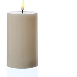 283 Mia Deluxe Echtwachs Wachsspiegel flackernd H: 12,5cm D: 7,5cm creme