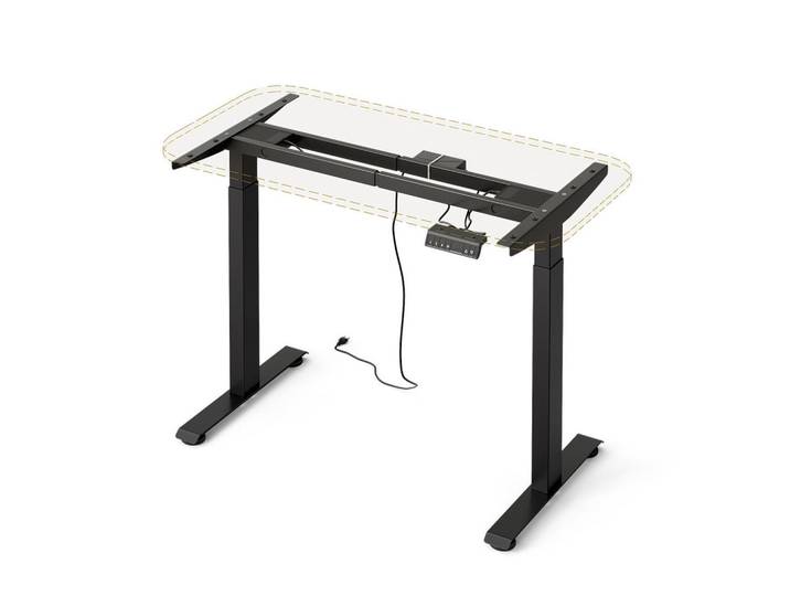 Vicco Elektrisches Höhenverstellbares Schreibtischgestell Elevate Schwarz 2 Motoren, Metall, Rechteckig, 180x120x57.5 cm, Büromöbel, Schreibtische