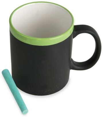 Tazza lavagna ceramica 300 ml con gessetto incluso  colore Personalizzate o neutre