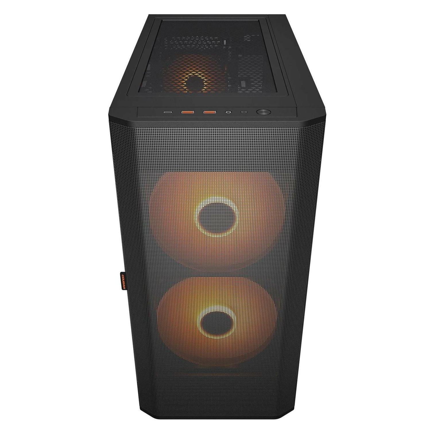 Cougar Gehäuse Midi-Tower Airface FLO, ARGB, Schwarz (ATX, mATX, Mini-ITX) (CGR-5YA6B-RGB)