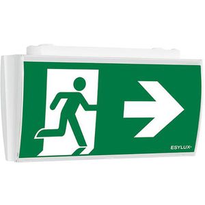 Esylux Notbeleuchtung SLE EL, Fluchtwegleuchte, LED mit Akku, Deckenmontage, 5 Piktogramme, IP54, Not & Dauerbetrieb