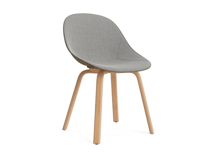 Normann Copenhagen Mat Chair Stuhl mit Vorderpolsterung Remix 133-seaweed-beech